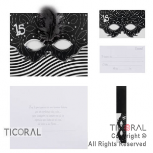 INV 2023 15 AOS ANTIFAZ CON PLUMA NEGRA x 10